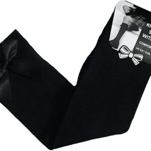 Black knee high socks with bows