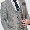 Marc Darcy Ross Grey Check Jacket