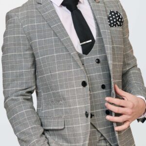 Marc Darcy Ross Grey Check Jacket