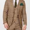 Marc Darcy Ted Tan Tweed Check Blazer
